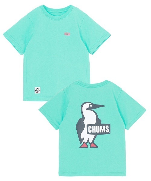 CHUMS（チャムス）の「【CHUMS】 Kids Booby Logo T-Shirt キッズ ブービー ロゴ ティーシャツ（Tシャツ/カットソー・キッズ・ピンク/ミント/ネイビー/ホワイト/パープル/ベージュ/クリーム/グレー系その他/ブラック・X-LARGE/LARGE/MEDIUM）」の6枚目の写真