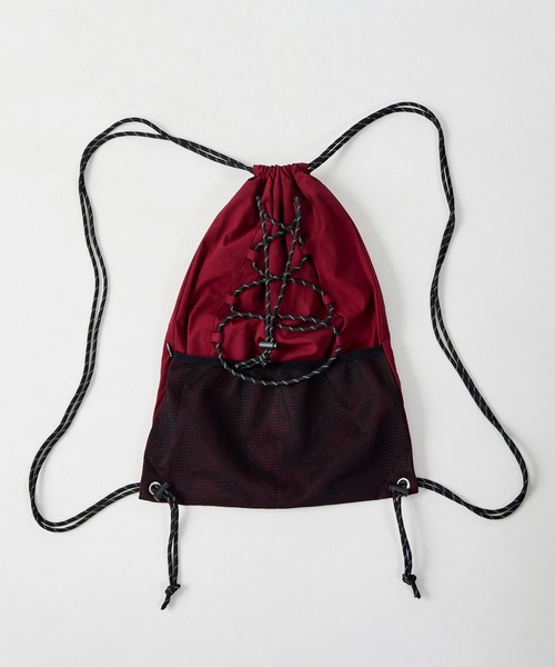 kutir（クティール）の「NYLON DRAW CORD NAPSACK/ナイロンドローコードナップサック（バックパック/リュック・メンズ・グレー/カーキ/ブラック/ネイビー/アイボリー/ブラウン/ボルドー・FREE）」の7枚目の写真