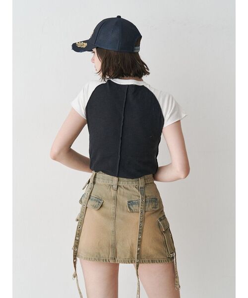 jouetie（ジュエティ）の「ウエスタンバックルベルトスカパン（スカート・レディース・ブラック/ベージュ/ブルー・MEDIUM/SMALL）」の9枚目の写真