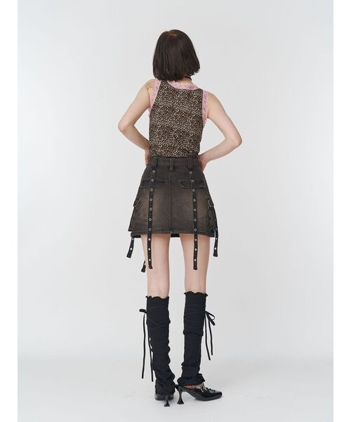 jouetie（ジュエティ）の「ウエスタンバックルベルトスカパン（スカート・レディース・ブラック/ベージュ/ブルー・MEDIUM/SMALL）」の15枚目の写真
