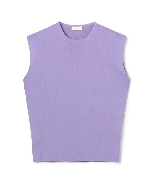 BALLSEY(ボールジィ)の「ハイゲージコットン ノースリーブプルオーバー(ニット/セーター・レディース・ライトピンク/ホワイト/ダークグレー/パープル/ネイビー/ライトイエロー・S)」の1枚目の写真