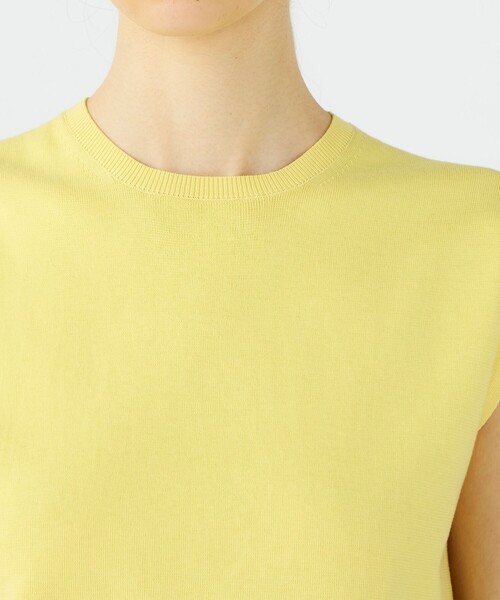 BALLSEY(ボールジィ)の「ハイゲージコットン ノースリーブプルオーバー(ニット/セーター・レディース・ライトピンク/ホワイト/ダークグレー/パープル/ネイビー/ライトイエロー・S)」の11枚目の写真