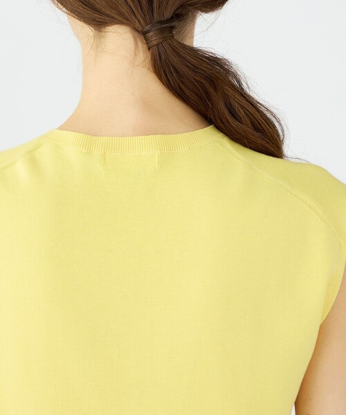 BALLSEY(ボールジィ)の「ハイゲージコットン ノースリーブプルオーバー(ニット/セーター・レディース・ライトピンク/ホワイト/ダークグレー/パープル/ネイビー/ライトイエロー・S)」の12枚目の写真