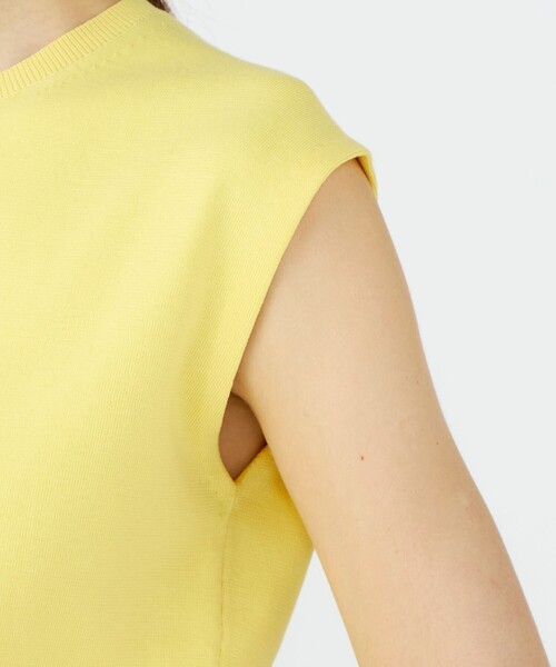 BALLSEY(ボールジィ)の「ハイゲージコットン ノースリーブプルオーバー(ニット/セーター・レディース・ライトピンク/ホワイト/ダークグレー/パープル/ネイビー/ライトイエロー・S)」の13枚目の写真