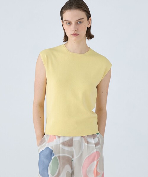 BALLSEY(ボールジィ)の「ハイゲージコットン ノースリーブプルオーバー(ニット/セーター・レディース・ライトピンク/ホワイト/ダークグレー/パープル/ネイビー/ライトイエロー・S)」の18枚目の写真