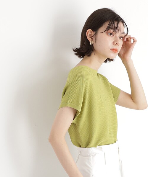 THE SHOP TK （ザ ショップ ティーケー ）の「美人フレンチニット【8色展開/WEB限定カラー/洗濯機OK/毛玉になりにくい】（ニット/セーター・レディース・オレンジ/ライトパープル/ベージュ系その他7/グリーン系その他6/アイボリー/ブラック/スモーキーグリーン系/ブラウン系その他・12/13）」の9枚目の写真