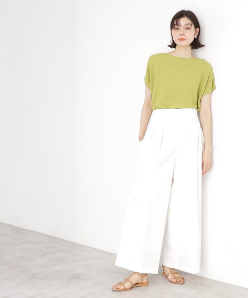 THE SHOP TK （ザ ショップ ティーケー ）の「美人フレンチニット【8色展開/WEB限定カラー/洗濯機OK/毛玉になりにくい】（ニット/セーター・レディース・オレンジ/ライトパープル/ベージュ系その他7/グリーン系その他6/アイボリー/ブラック/スモーキーグリーン系/ブラウン系その他・12/13）」の10枚目の写真