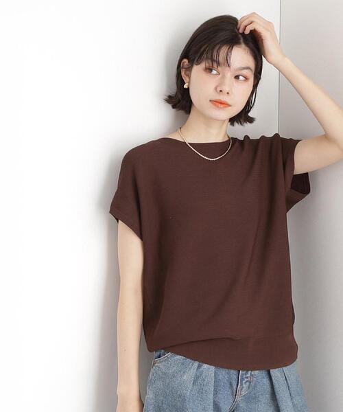 THE SHOP TK （ザ ショップ ティーケー ）の「美人フレンチニット【8色展開/WEB限定カラー/洗濯機OK/毛玉になりにくい】（ニット/セーター・レディース・オレンジ/ライトパープル/ベージュ系その他7/グリーン系その他6/アイボリー/ブラック/スモーキーグリーン系/ブラウン系その他・12/13）」の13枚目の写真