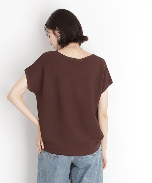 THE SHOP TK （ザ ショップ ティーケー ）の「美人フレンチニット【8色展開/WEB限定カラー/洗濯機OK/毛玉になりにくい】（ニット/セーター・レディース・オレンジ/ライトパープル/ベージュ系その他7/グリーン系その他6/アイボリー/ブラック/スモーキーグリーン系/ブラウン系その他・12/13）」の15枚目の写真