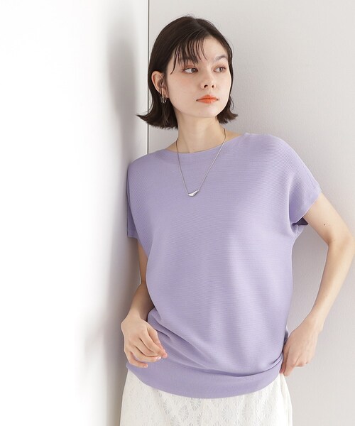 THE SHOP TK （ザ ショップ ティーケー ）の「美人フレンチニット【8色展開/WEB限定カラー/洗濯機OK/毛玉になりにくい】（ニット/セーター・レディース・オレンジ/ライトパープル/ベージュ系その他7/グリーン系その他6/アイボリー/ブラック/スモーキーグリーン系/ブラウン系その他・12/13）」の19枚目の写真