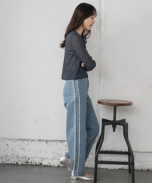 RETRO GIRL（レトロガール）の「【新色追加】コード刺繍インナー（Tシャツ/カットソー・レディース・ダークブルー/ブラック/ナチュラル/ピンク・FREE）」の13枚目の写真