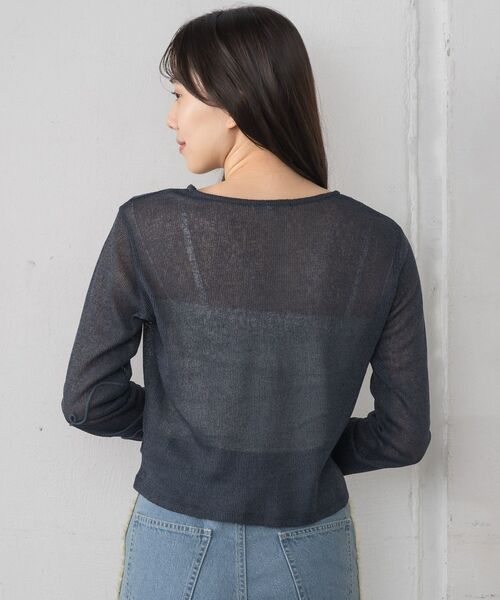 RETRO GIRL（レトロガール）の「【新色追加】コード刺繍インナー（Tシャツ/カットソー・レディース・ダークブルー/ブラック/ナチュラル/ピンク・FREE）」の15枚目の写真