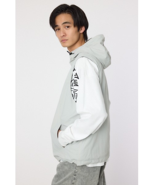 RODEO CROWNS WIDE BOWL(ロデオクラウンズワイドボウル)の「ドロストフーデッドベスト(ベスト・メンズ・ブラック/ライトピンク/ライトグレー・MEDIUM/LARGE)」の18枚目の写真