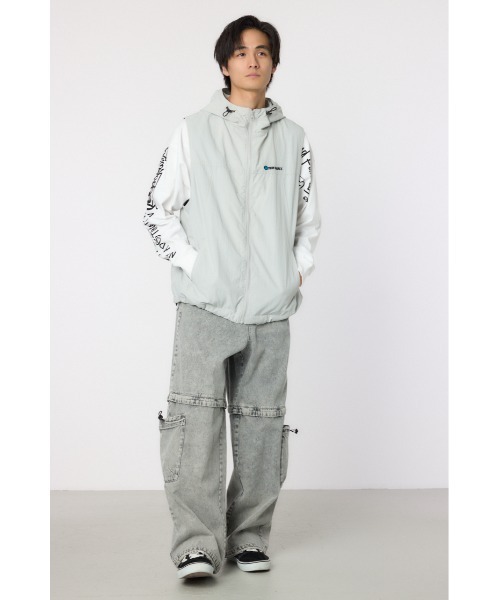 RODEO CROWNS WIDE BOWL(ロデオクラウンズワイドボウル)の「ドロストフーデッドベスト(ベスト・メンズ・ブラック/ライトピンク/ライトグレー・MEDIUM/LARGE)」の20枚目の写真