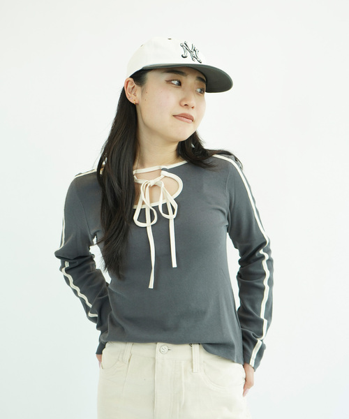 ニット セーター Kijun/キジュン Cut Out Jersey Top レディース セール】Kijun/キジュン Cut Out Jersey Top（ニット/セーター