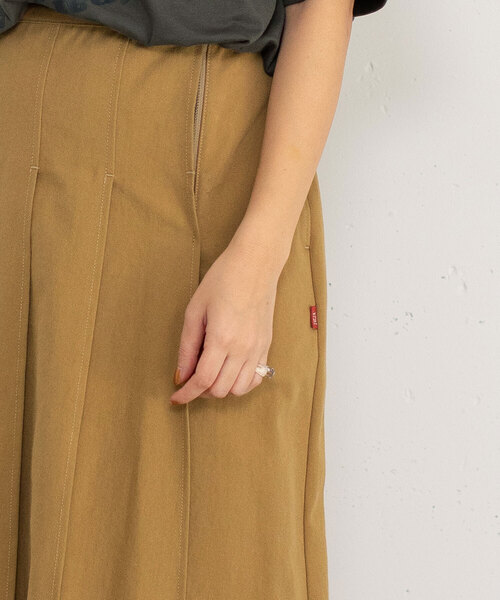 POU DOU DOU(プードゥドゥ)の「ステッチプリーツスカート(スカート・レディース・ベージュ/インディゴブルー/パープル系・M)」の6枚目の写真