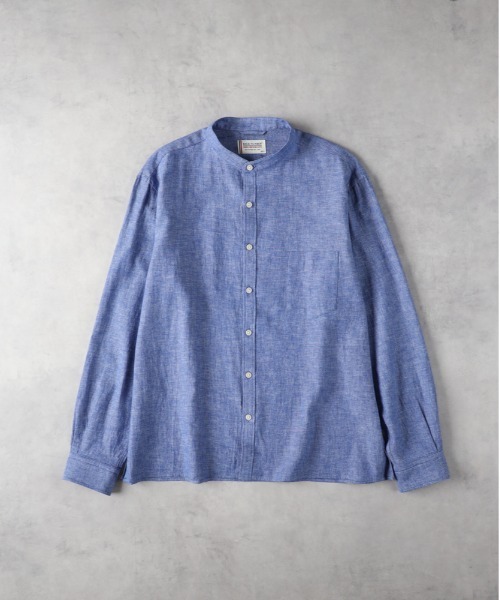 BACK NUMBER(バックナンバー)の「BACK NUMBER(バックナンバー)【メンズ】綿麻バンドカラーシャツ(シャツ/ブラウス・メンズ・ネイビー/ベージュ・S/M/L/XL)」の3枚目の写真