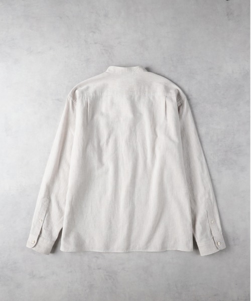 BACK NUMBER(バックナンバー)の「BACK NUMBER(バックナンバー)【メンズ】綿麻バンドカラーシャツ(シャツ/ブラウス・メンズ・ネイビー/ベージュ・S/M/L/XL)」の7枚目の写真