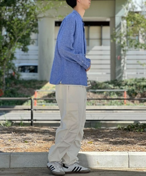 BACK NUMBER(バックナンバー)の「BACK NUMBER(バックナンバー)【メンズ】綿麻バンドカラーシャツ(シャツ/ブラウス・メンズ・ネイビー/ベージュ・S/M/L/XL)」の16枚目の写真