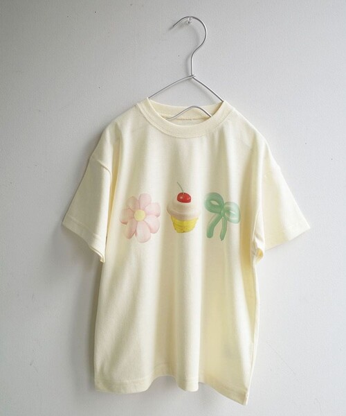 aBity select(アビティセレクト)の「【aBity select./アビティセレクト】アソート 3連モチーフ半袖Tシャツ(Tシャツ/カットソー・キッズ・ホワイト/ライトグレー/クリーム・120/110/100/90)」の7枚目の写真