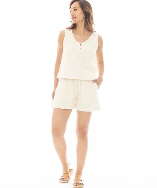 BILLABONG（ビラボン）の「BILLABONG レディース 【CHILLWEAR】 WAFFLE SHORTS セットアップボトムス 【2025年春夏モデル】/ビラボンウエストゴムロゴワンポイントスウェットショートパンツ（その他パンツ・レディース・ライトパープル/ブラック系その他/アイボリー・MEDIUM）」の21枚目の写真
