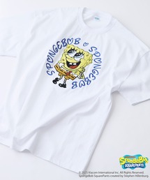 JEANS MATE | 【スポンジ・ボブ】オリジナルデザイン Tシャツ ドロップショルダー ビッグシルエット ユニセックス(Tシャツ/カットソー)