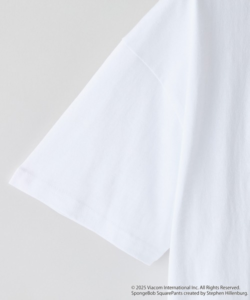 JEANS MATE（ジーンズメイト）の「【スポンジ・ボブ】オリジナルデザイン Tシャツ ドロップショルダー ビッグシルエット ユニセックス（Tシャツ/カットソー・メンズ・ホワイト/オフホワイト/ダークグリーン・LARGE/MEDIUM/X-LARGE/SMALL）」の9枚目の写真