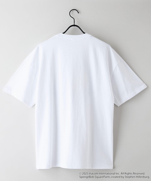 JEANS MATE（ジーンズメイト）の「【スポンジ・ボブ】オリジナルデザイン Tシャツ ドロップショルダー ビッグシルエット ユニセックス（Tシャツ/カットソー・メンズ・ホワイト/オフホワイト/ダークグリーン・LARGE/MEDIUM/X-LARGE/SMALL）」の5枚目の写真