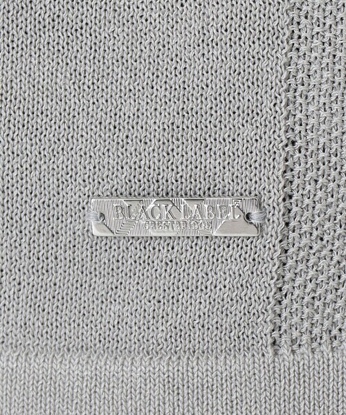 BLACK LABEL CRESTBRIDGE(ブラックレーベル・クレストブリッジ)の「ハイツイストシャドーチェックニットポロシャツ(ポロシャツ・メンズ・ホワイト系その他/ネイビー/ブラック・M/L)」の10枚目の写真
