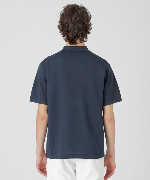 BLACK LABEL CRESTBRIDGE(ブラックレーベル・クレストブリッジ)の「ハイツイストシャドーチェックニットポロシャツ(ポロシャツ・メンズ・ホワイト系その他/ネイビー/ブラック・M/L)」の4枚目の写真