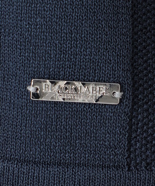 BLACK LABEL CRESTBRIDGE(ブラックレーベル・クレストブリッジ)の「ハイツイストシャドーチェックニットポロシャツ(ポロシャツ・メンズ・ホワイト系その他/ネイビー/ブラック・M/L)」の5枚目の写真