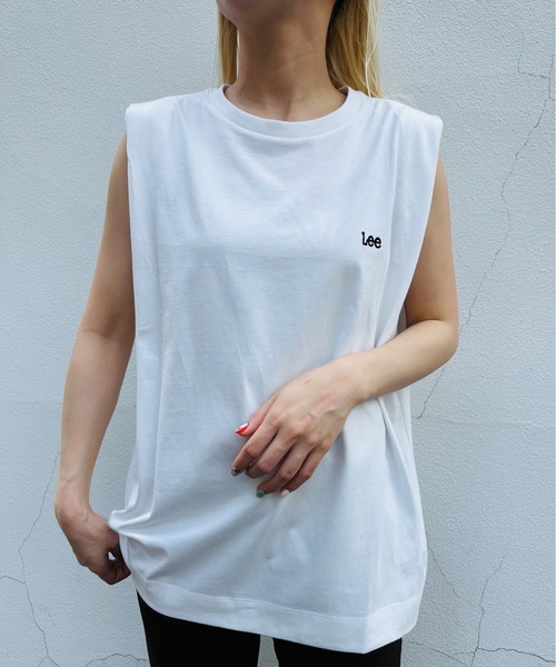 Lee(リー)の「LEE / EMBROIDERY N/S TEE / LT7147(Tシャツ/カットソー・レディース・ホワイト/その他/ベージュ系その他/チャコールグレー/ピンク・MEDIUM)」の1枚目の写真