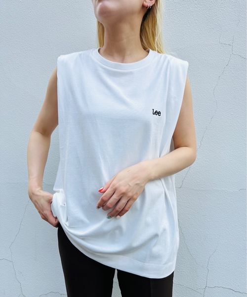 Lee(リー)の「LEE / EMBROIDERY N/S TEE / LT7147(Tシャツ/カットソー・レディース・ホワイト/その他/ベージュ系その他/チャコールグレー/ピンク・MEDIUM)」の20枚目の写真