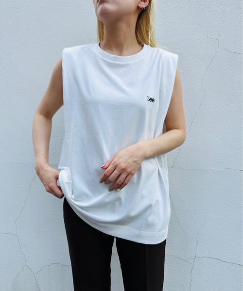 Lee(リー)の「LEE / EMBROIDERY N/S TEE / LT7147(Tシャツ/カットソー・レディース・ホワイト/その他/ベージュ系その他/チャコールグレー/ピンク・MEDIUM)」の21枚目の写真