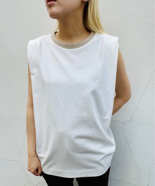 Lee(リー)の「LEE / EMBROIDERY N/S TEE / LT7147(Tシャツ/カットソー・レディース・ホワイト/その他/ベージュ系その他/チャコールグレー/ピンク・MEDIUM)」の17枚目の写真