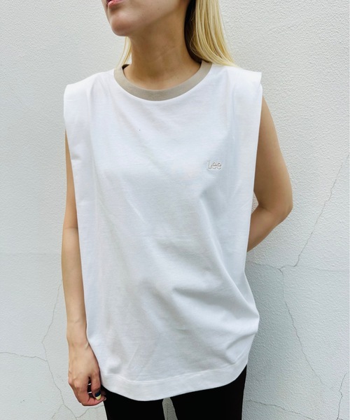 Lee(リー)の「LEE / EMBROIDERY N/S TEE / LT7147(Tシャツ/カットソー・レディース・ホワイト/その他/ベージュ系その他/チャコールグレー/ピンク・MEDIUM)」の18枚目の写真