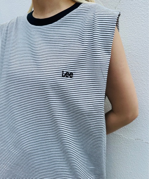 Lee(リー)の「LEE / EMBROIDERY N/S TEE / LT7147(Tシャツ/カットソー・レディース・ホワイト/その他/ベージュ系その他/チャコールグレー/ピンク・MEDIUM)」の15枚目の写真