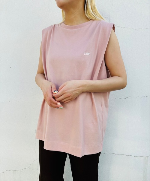 Lee(リー)の「LEE / EMBROIDERY N/S TEE / LT7147(Tシャツ/カットソー・レディース・ホワイト/その他/ベージュ系その他/チャコールグレー/ピンク・MEDIUM)」の10枚目の写真