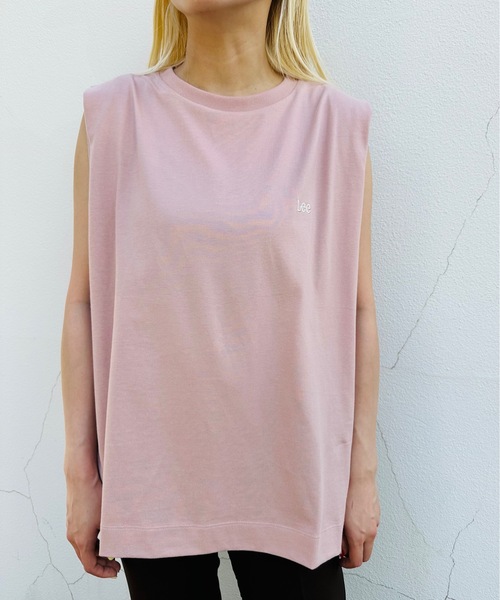 Lee(リー)の「LEE / EMBROIDERY N/S TEE / LT7147(Tシャツ/カットソー・レディース・ホワイト/その他/ベージュ系その他/チャコールグレー/ピンク・MEDIUM)」の11枚目の写真