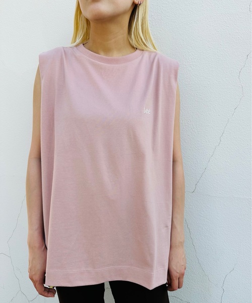 Lee(リー)の「LEE / EMBROIDERY N/S TEE / LT7147(Tシャツ/カットソー・レディース・ホワイト/その他/ベージュ系その他/チャコールグレー/ピンク・MEDIUM)」の12枚目の写真