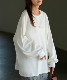 <選べるネック> ゆる袖 ボーダーTシャツ