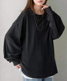 <選べるネック> ゆる袖 ボーダーTシャツ