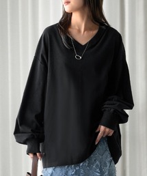 ＜選べるネック＞ ゆる袖 ボーダーTシャツ