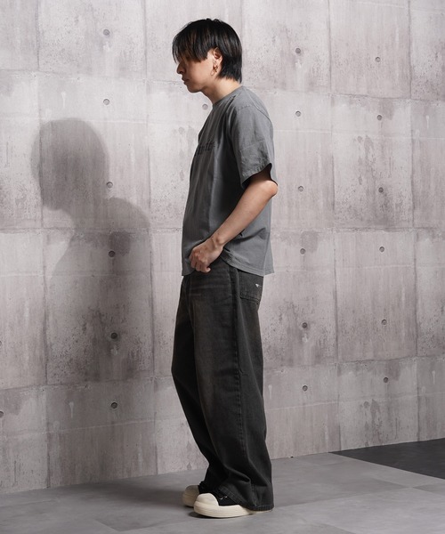 1111clothing(ワンフォークロージング)の「オーバーダイ デニムバギーパンツ / Overdyed denim baggy pants(デニムパンツ・メンズ・ブルー/チャコールグレー/ネイビー・M/L/XL)」の7枚目の写真