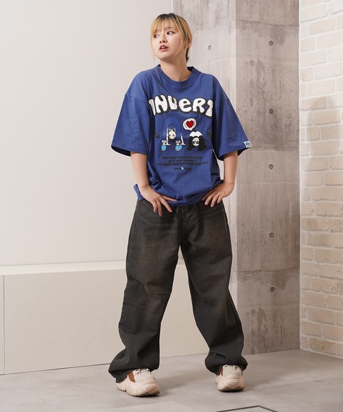 1111clothing(ワンフォークロージング)の「オーバーダイ デニムバギーパンツ / Overdyed denim baggy pants(デニムパンツ・メンズ・ブルー/チャコールグレー/ネイビー・M/L/XL)」の10枚目の写真