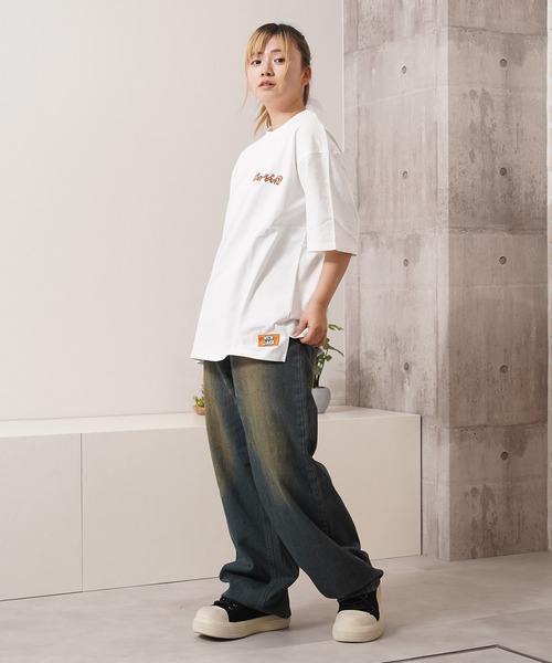 1111clothing(ワンフォークロージング)の「オーバーダイ デニムバギーパンツ / Overdyed denim baggy pants(デニムパンツ・メンズ・ブルー/チャコールグレー/ネイビー・M/L/XL)」の18枚目の写真