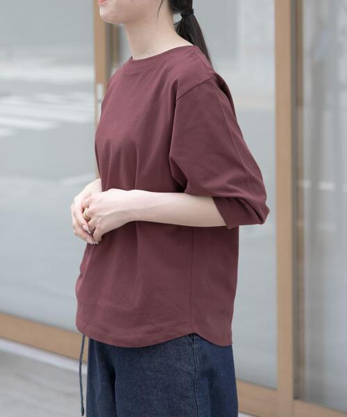 FORK&SPOON（フォークアンドスプーン）の「FORK&SPOON　ハイツイストコットンギャザースリーブTシャツ（Tシャツ/カットソー・レディース・ブルー系その他/ベージュ/オフホワイト/ブラック/ネイビー/ボルドー・1）」の22枚目の写真