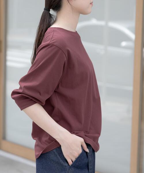 FORK&SPOON（フォークアンドスプーン）の「FORK&SPOON　ハイツイストコットンギャザースリーブTシャツ（Tシャツ/カットソー・レディース・ブルー系その他/ベージュ/オフホワイト/ブラック/ネイビー/ボルドー・1）」の20枚目の写真