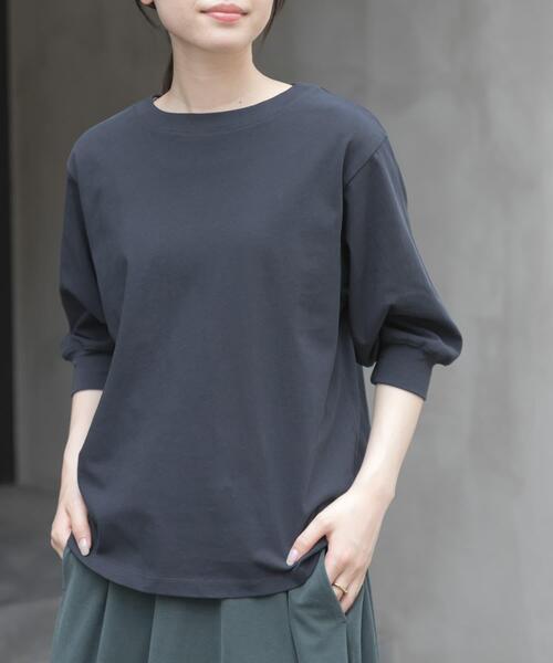 FORK&SPOON（フォークアンドスプーン）の「FORK&SPOON　ハイツイストコットンギャザースリーブTシャツ（Tシャツ/カットソー・レディース・ブルー系その他/ベージュ/オフホワイト/ブラック/ネイビー/ボルドー・1）」の13枚目の写真