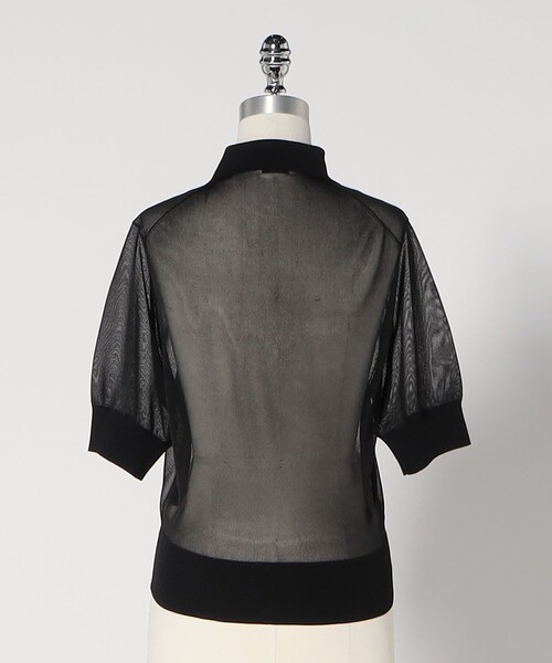 LOEFF（ロエフ）の「＜LOEFF＞シアー プルオーバー（ニット/セーター・レディース・ブラック/ホワイト・FREE）」の3枚目の写真